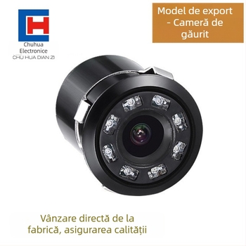 Cameră pentru oglindă retrovizoare auto cu iluminare, model CH-1043, rezoluție 480x234, alimentare 12V, unghi de vizualizare 170°