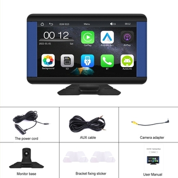 Unitate PND universală pentru mașină cu CarPlay/Android Auto/Apple AirPlay/TF card; ecran HD; rezoluție 1024×600; model f133; procesare personalizabilă