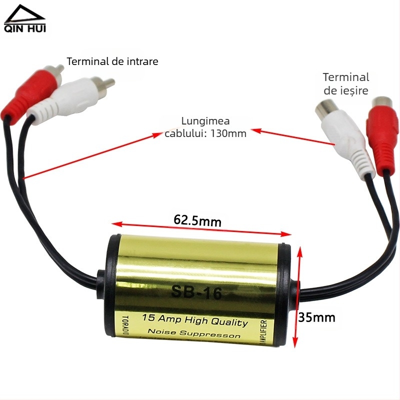 Izolator de zgomot pentru audio auto, anti-interferențe, filtror audio stereo cu împământare comună, procesare personalizabilă — Yino wolf
