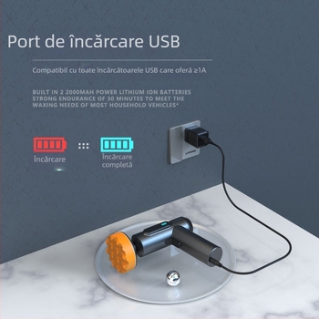 Mașină fără fir pentru ceruire și lustruire a automobilului, baterie litiu, 7.4V, 80W, pentru vopsirea automobilului