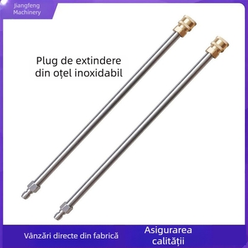 Bară de extensie din oțel inoxidabil pentru pistol de apă cu presiune înaltă, conexiune rapidă 1/4, 5000 psi (Brand: Jiangfeng; Material: oțel inoxidabil; Conexiune: 1/4 conexiune rapidă; Origine: Zhejiang; Greutate: 0.2)