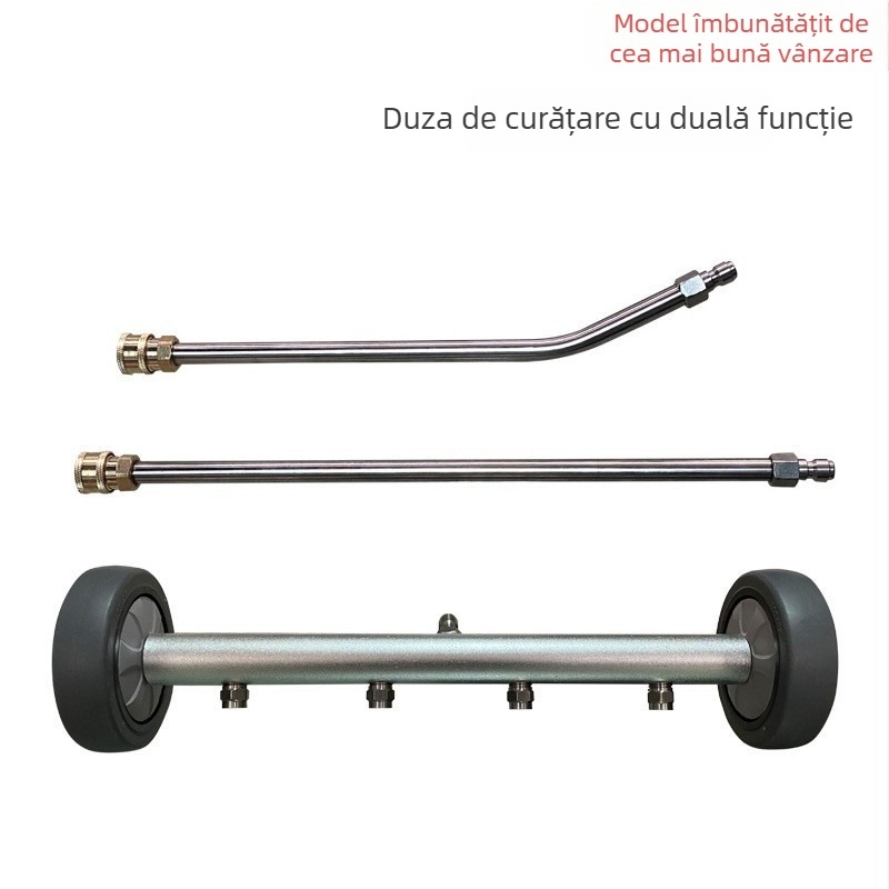 Rige spălător pentru șasiu auto și perie de curățare pentru drum, curățător de suprafețe cu două utilizări, 4000 psi, aliaj de aluminiu, 1550 g