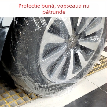 Manșon de plastic pentru anvelope, unică folosință, acoperire universală pentru vopsire, protecție împotriva urinei de câine, PVC, model +63, marcă Great beauty speed of light, etichetare privată licențiată: Da