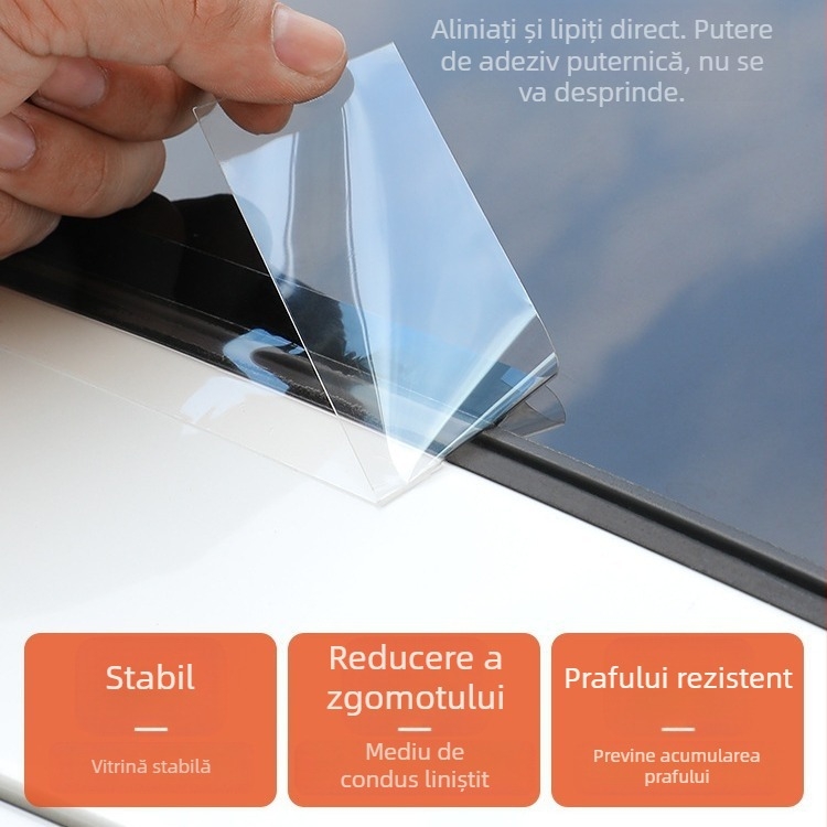 Bandă etanșantă pentru luneta panoramică, impermeabilă, cu adeziv nano, grosime 0.5 mm, compatibil universal, personalizare disponibilă