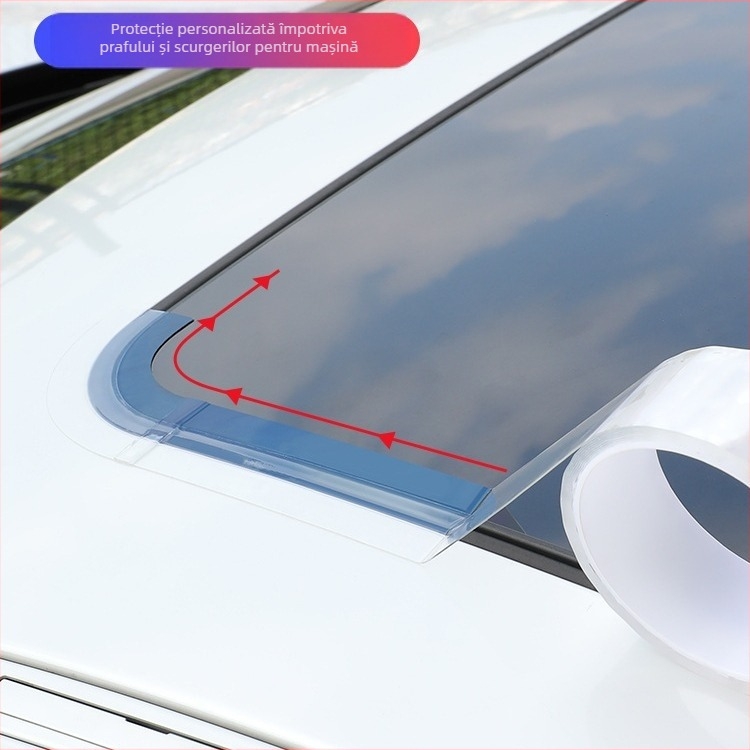 Bandă etanșantă pentru luneta panoramică, impermeabilă, cu adeziv nano, grosime 0.5 mm, compatibil universal, personalizare disponibilă