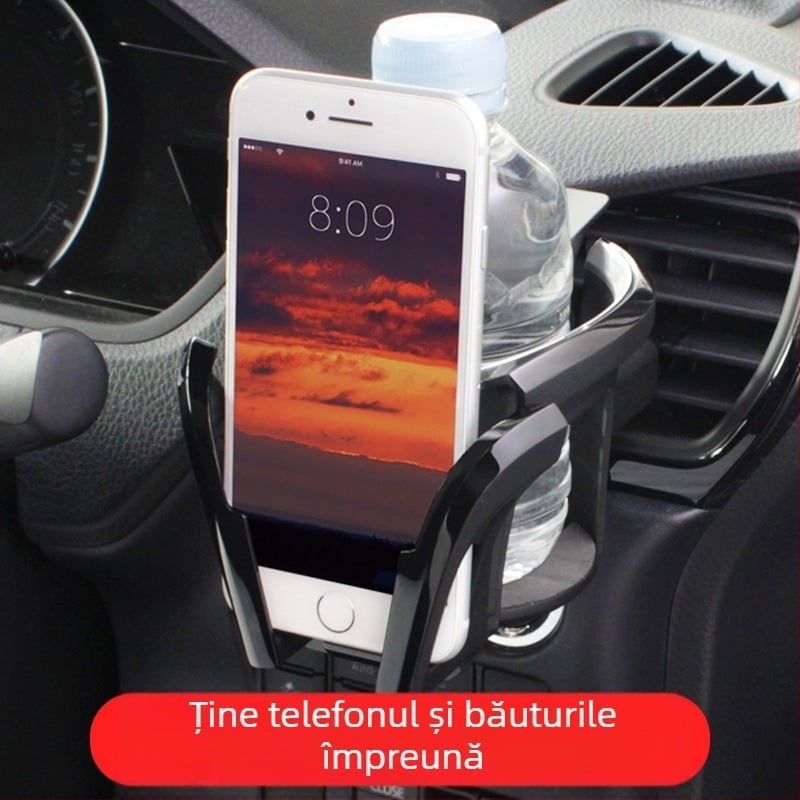 Suport pentru pahare pentru gurile de ventilație ale mașinii, multifuncțional, din plastic, model PF-356/PF-357, marcă YAC