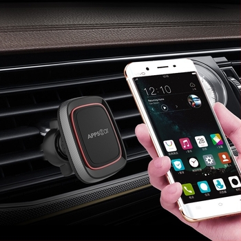 APPS2CAR Suport auto magnetic pentru conducta de ventilație - magnet puternic, suport de navigație multifuncțional, model M02-AV2S, din plastic