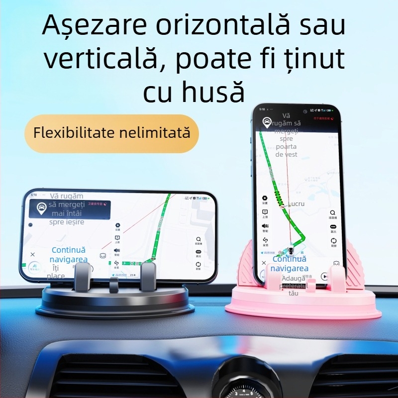 THIS IS SPRING Suport pentru telefon pentru bordul mașinii, cu ventuză, universal, ABS+PC+TPE