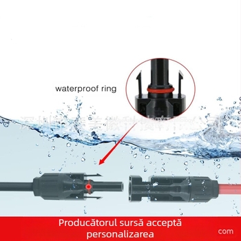 Cablu extensie MC4–MC4 pentru sisteme solare, 10 AWG, cablu de energie portabilă