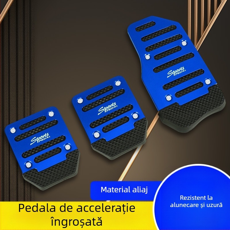 Set pedale auto — pedale accelerație și frână antiderapante din aliaj de aluminiu, pentru transmisie manuală, universal, Jiachangqi