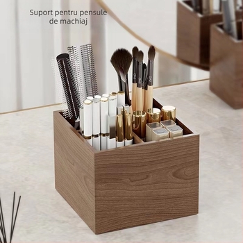 Cutie de depozitare pentru cosmetică din lemn masiv – Bestar, logo tipărit, personalizare procesare disponibilă, stil retro, lansată în 2016