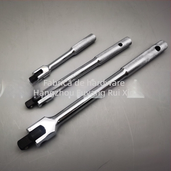 Set de 3 chei de soclu cu tijă de extensie, crom 40, electroplacat