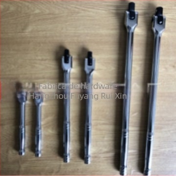 Set de 3 chei de soclu cu tijă de extensie, crom 40, electroplacat