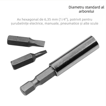 Set de biti pentru șurubelniță electrică, 33 de bucăți, magnetic, din oțel carbon, neizolat, greutate 300 g