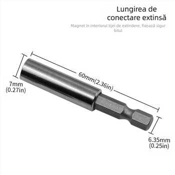 Set de biti pentru șurubelniță electrică, 33 de bucăți, magnetic, din oțel carbon, neizolat, greutate 300 g
