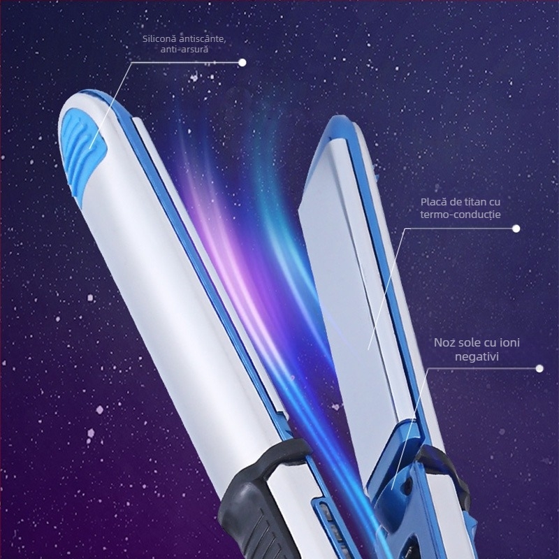 Ondulator de păr cu dublu scop: curling și îndreptare — încălzire ceramică, diametrul conductorului termic sub 15 mm, 15 trepte de temperatură, 350 W, 127–220 V