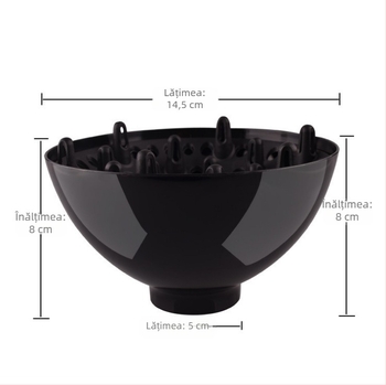 Cap de uscare păr pentru salon cu carcasă din nailon, motor brushless, 3 trepte de flux de aer, zgomot sub 36 dB