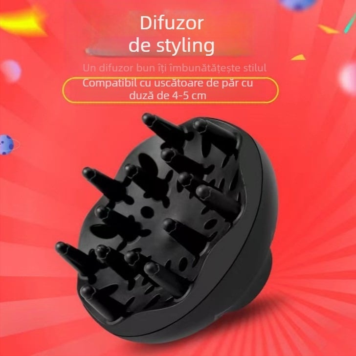 Cap de uscare păr pentru salon cu carcasă din nailon, motor brushless, 3 trepte de flux de aer, zgomot sub 36 dB