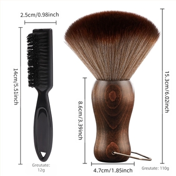 Unelte de coafură — perie din fibră moale pentru curățare, greutate netă 120 g, brand Haircut and hair removal, pentru uz general