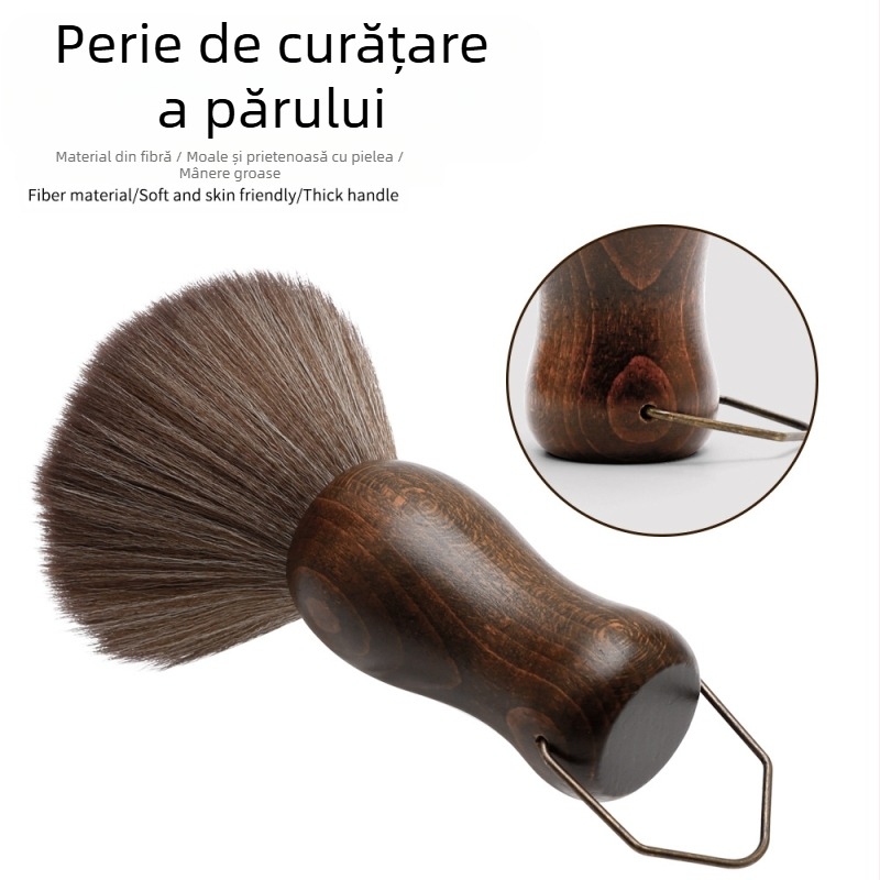 Unelte de coafură — perie din fibră moale pentru curățare, greutate netă 120 g, brand Haircut and hair removal, pentru uz general
