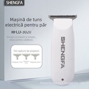 Mașină de tuns părul Shengfa RFCD-3020 – alimentare duală (încărcare/priză), rezistentă la apă, uz general