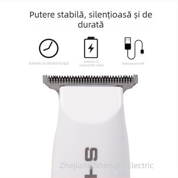 Mașină de tuns părul Shengfa RFCD-3020 – alimentare duală (încărcare/priză), rezistentă la apă, uz general