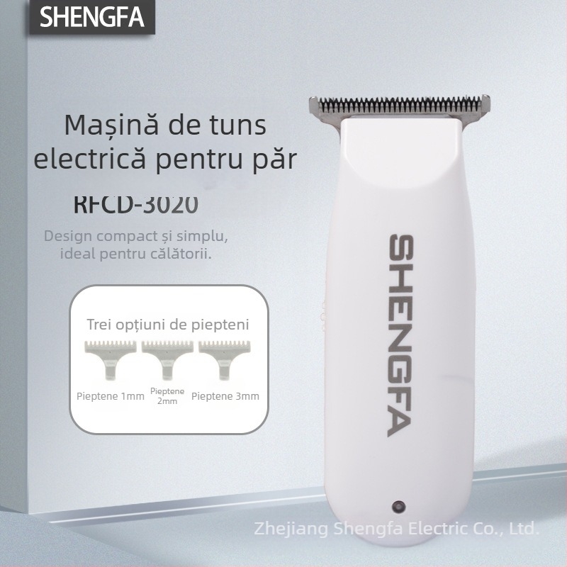 Mașină de tuns părul Shengfa RFCD-3020 – alimentare duală (încărcare/priză), rezistentă la apă, uz general