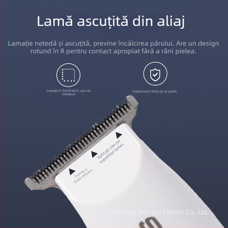 Mașină de tuns părul Shengfa RFCD-3020 – alimentare duală (încărcare/priză), rezistentă la apă, uz general