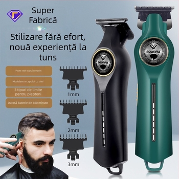 SOLIMPIA Aparat de tuns păr reîncărcabil cu lamă din titan, lamă detașabilă și lavabilă, autonomie baterie 1–3 h, impermeabil, zgomot 36–45 dB