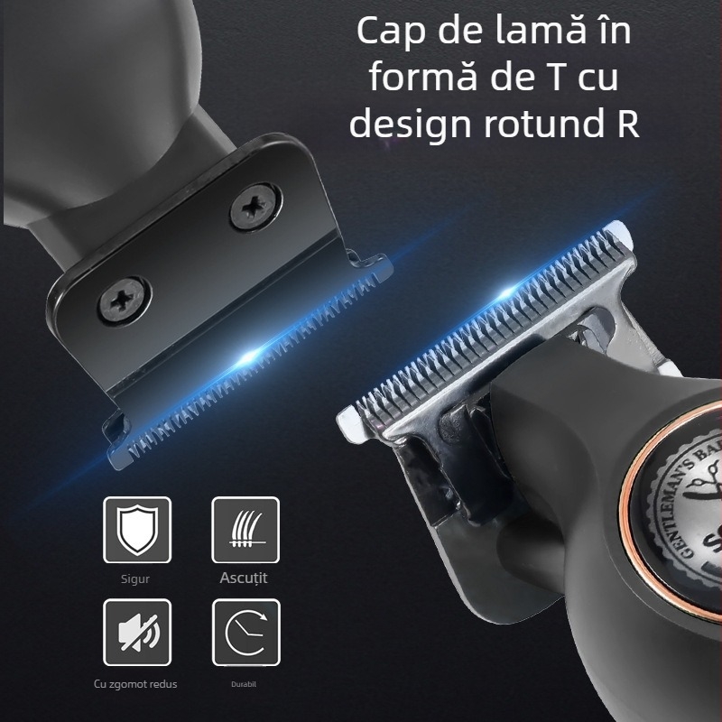 SOLIMPIA Aparat de tuns păr reîncărcabil cu lamă din titan, lamă detașabilă și lavabilă, autonomie baterie 1–3 h, impermeabil, zgomot 36–45 dB