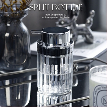 Sticlă dozator spumant cu capac; material: PET/ABS/silicone; ambalare: 75 buc.; logo tipărit: Da; mărci private autorizate: Da