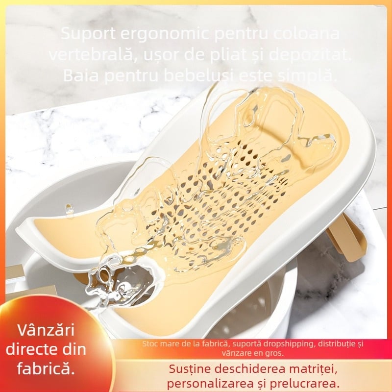 Raft de baie portabil pentru nou-născuți – suport pentru ședere și întindere, din plastic, Le cute bear