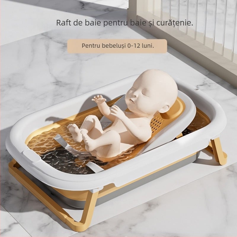 Raft de baie portabil pentru nou-născuți – suport pentru ședere și întindere, din plastic, Le cute bear
