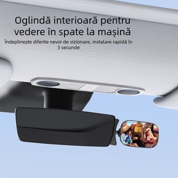 Oglindă interioară pentru mașină, rotire la 360°, reglabilă; oglindă de observare a bebelușului, pentru vehicule cu patru roți