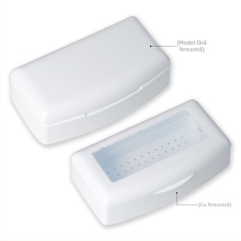 Cutie dezinfectare și depozitare pentru unghii, 80 g, material plastic, etichetă privată licențiată