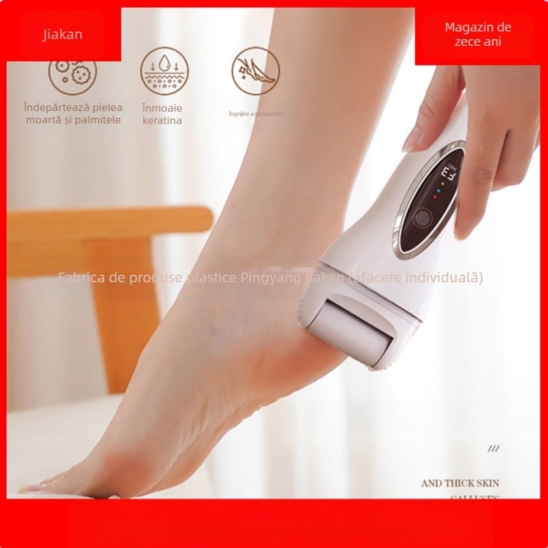 Dispozitiv electric pentru pedichiură cu îndepărtarea pielii moarte și a bătăturilor, lavabil, reîncărcabil, afișaj digital și iluminare (model 2024)