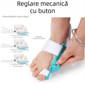 Divizor pentru degetul mare cu unghi reglabil; cadru + țesătură de înaltă calitate + buton reglabil; model: buton generația a treia