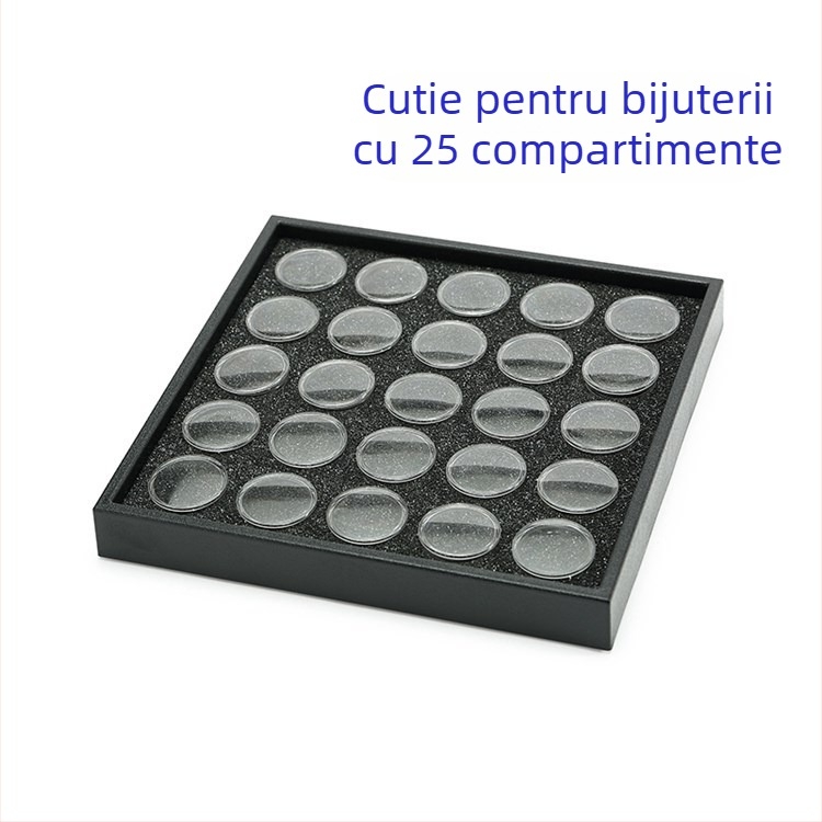 Cutie de depozitare pentru unghii cu 25/50 compartimente, din plastic, pentru bijuterii pentru unghii și accesorii cu diamante – ZLY
