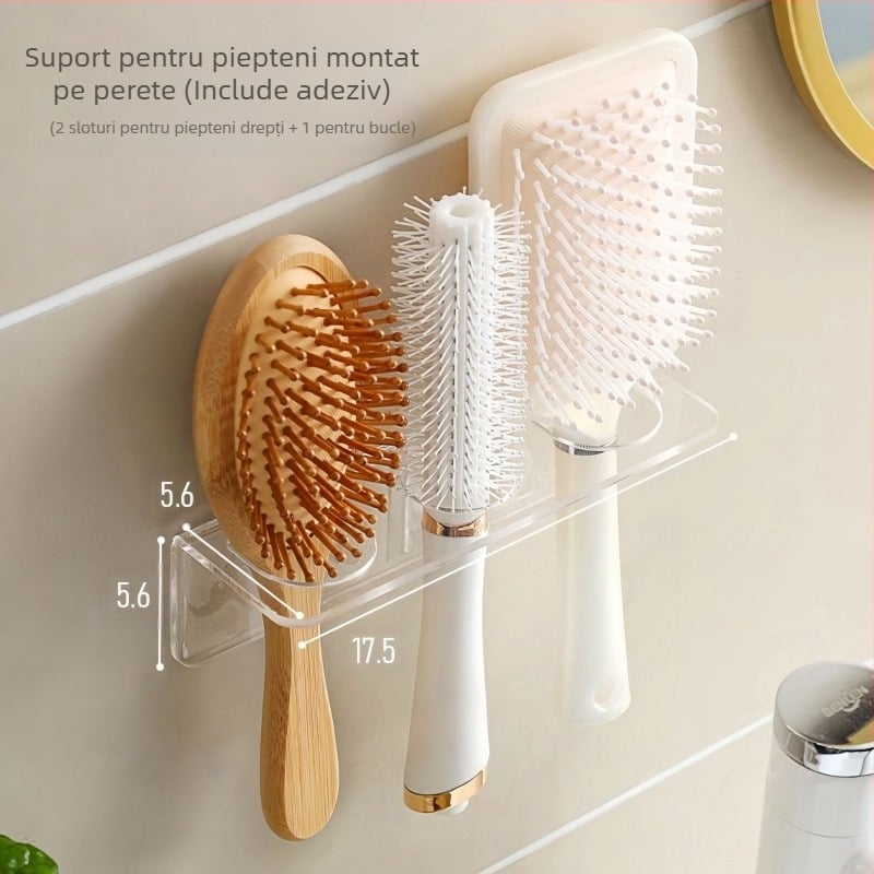 Raft de depozitare montat pe perete pentru aparat de ras, instalare fără găuri (Suprafață cu transparență înaltă; Material: 20990619417; Capacitate de încărcare: 500 g; Număr de straturi: 1; Grosime: 4 mm / 3 mm)