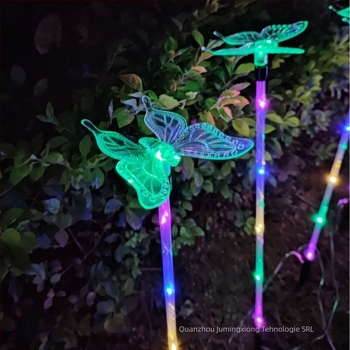 Şir decorativ LED alimentat solar pentru hol, 8 funcții, model D120, IP55