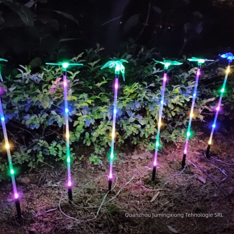 Şir decorativ LED alimentat solar pentru hol, 8 funcții, model D120, IP55