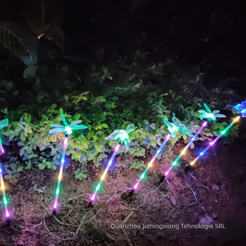 Şir decorativ LED alimentat solar pentru hol, 8 funcții, model D120, IP55