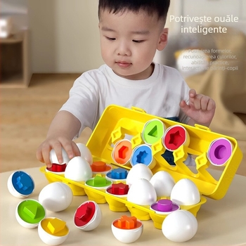 Puzzle ouă Montessori pentru potrivire forme – plastic, brand Shang Yu, multifuncțional, personalizare logo OEM, potrivit pentru copii 4–6 ani