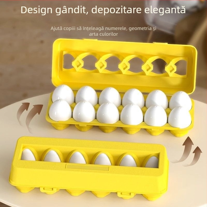 Puzzle ouă Montessori pentru potrivire forme – plastic, brand Shang Yu, multifuncțional, personalizare logo OEM, potrivit pentru copii 4–6 ani