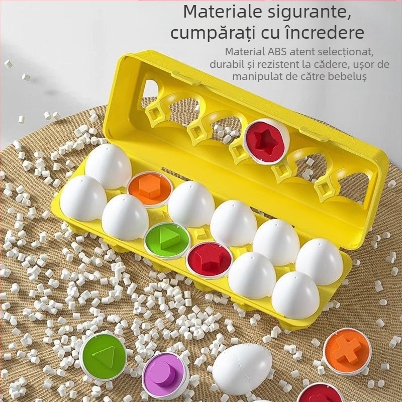 Puzzle ouă Montessori pentru potrivire forme – plastic, brand Shang Yu, multifuncțional, personalizare logo OEM, potrivit pentru copii 4–6 ani