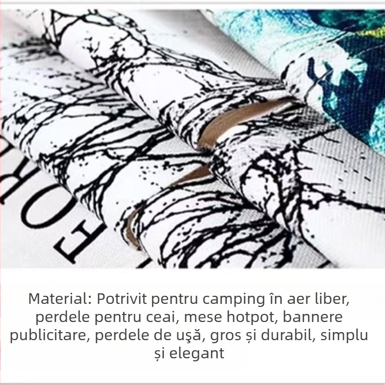 Fundal textil pentru perete, perdea de agățat și decor de perete pentru camping și exterior
