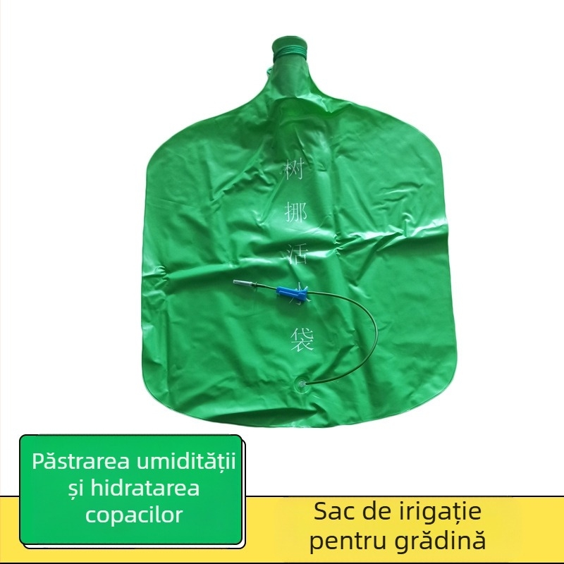 Sac de irigare prin picurare pentru pomi — sac de hidratare microirigant reglabil, din plastic, capacitate 15/40, ieșire automată a apei