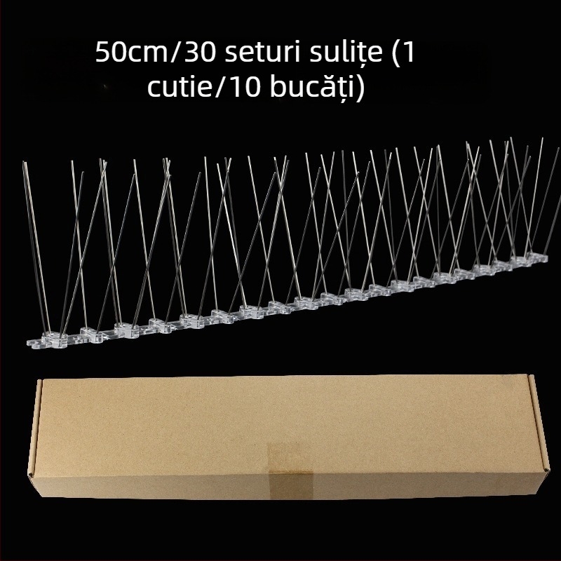 Spini anti-păsări pentru grădină, bază din plastic și vârfuri din oțel inoxidabil 304, durabile – Gold Hammer