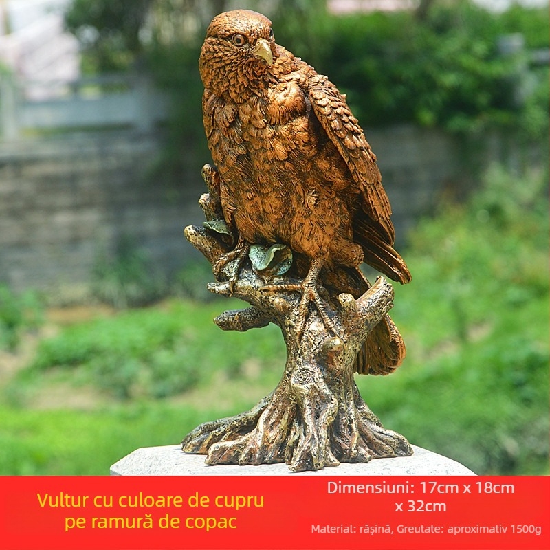 Ornament din rășină cu vultur – model de animal, stil pastoral, Material: rășină