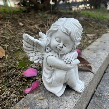 Statuie Cupidon – Îngeruleț din rășină pentru curte, decor modern minimalist; Material: rășină; Categorie: meșteșuguri din rășină; Ambalare: ambalaj carton